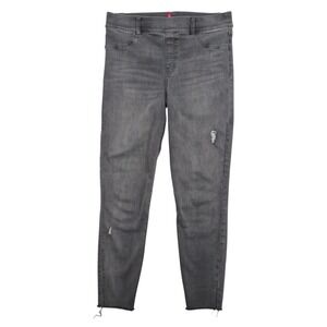 Spanx Gray Distressed Ankle Skinny Jeans Pull On Shaping XL 20242-001
